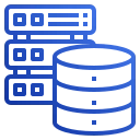 icon graphic of database server and disks symbolizing small business managed services it repair office computer systems
