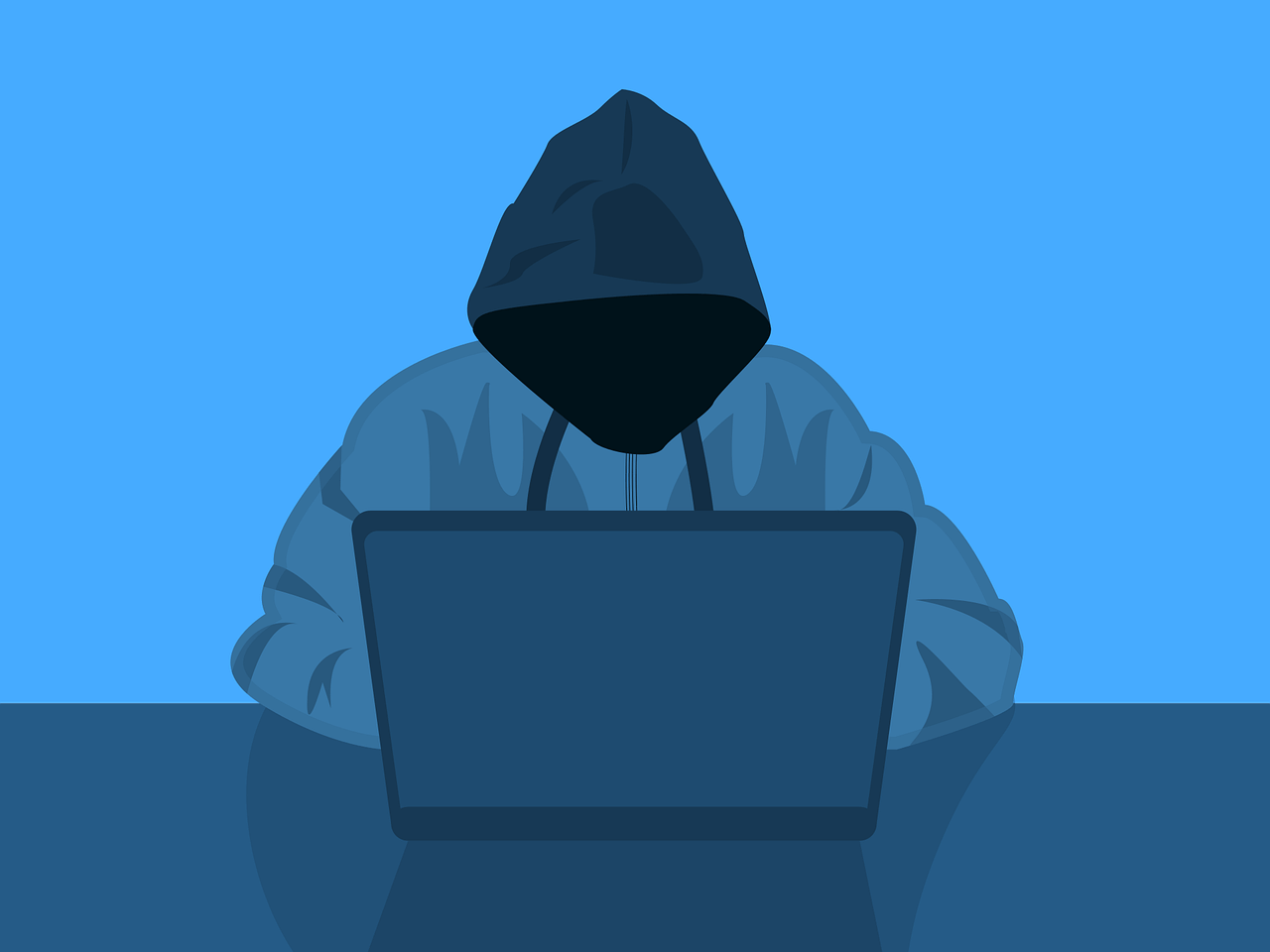 hacker at laptop attacking pc gamers but tolerate tech will help protect and keep them safe